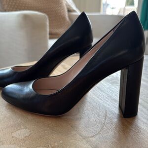 Deimille Black Leather Heels Size 37